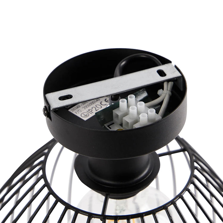 Design plafondlamp zwart 29 cm - Jip