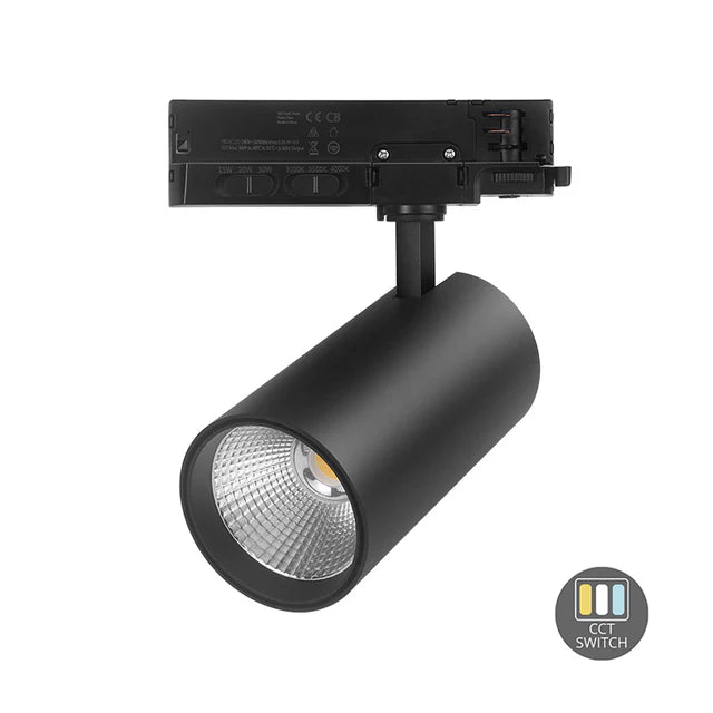 3-Fase Railspot | R-Spot | 10W-20W-30W | Zwart | Dimbaar | CCT-Switch