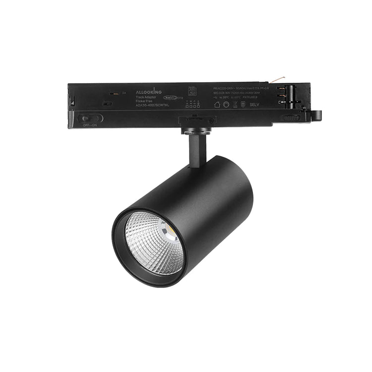 3-Fase Dali Railspot | Rosalin | 10W-20W-30W | Zwart | Dimbaar | CCT-Switch