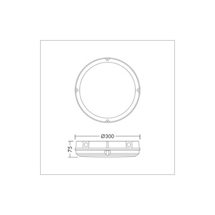 THORNeco LED Bulkhead LARA VARIOFLEX Wit 20.5W 2200lm - 830-840 CCT | 300mm - IP65