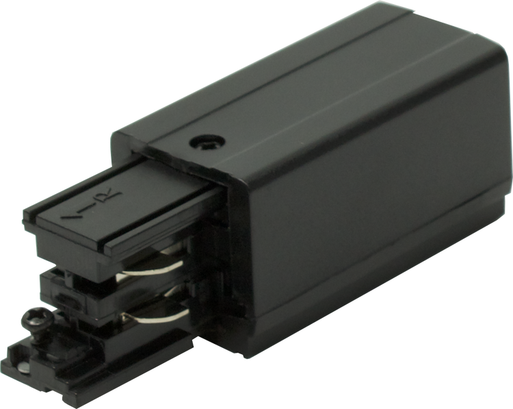 Royal Lighting Track - Eindvoeding Links - 3-fase - Zwart