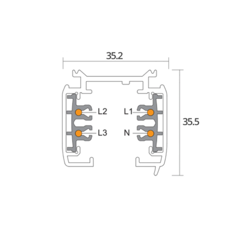 Powergear 3-fase Rail | 100cm Zwart