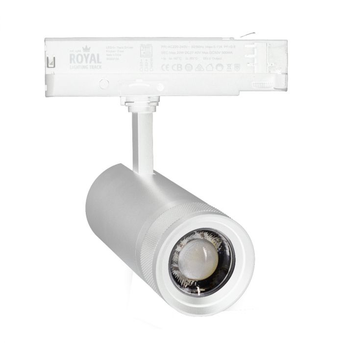 Royal Lighting LED Railspot Targa Triac  3-fase - 30W - 830 - 2700lm -  Wit